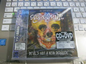 AEROSMITH エアロスミス / THE VERY BEST OF : DEVIL'S GOT A NEW DISGUISE 濃縮極極ベスト レア 帯付CD+DVD ピック欠 STEVEN TYLER