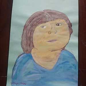 Art hand Auction Акварельная девочка, Рисование, Картина маслом, Портреты