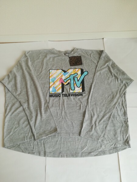 未使用タグ付き MTV music television 長袖Tシャツ