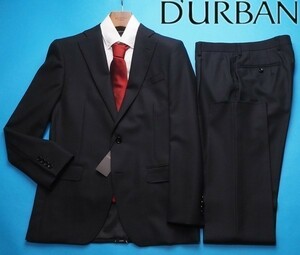 new goods STUDIO by DURBAN Durban Super100'S gloss feeling wool 100% shadow check two pants suit A5 black (99) 0401084