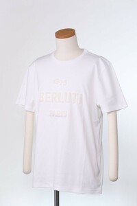 早期終了可 新品 ベルルッティ ベルベットエフェクト ロゴ Tシャツ ホワイト サイズL 送料無料 BERLUTI R21JRS66 001 000 OPTIC WHITE/2