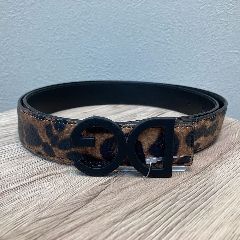 日本販促 DOLCE&GABBANA ドルチェ&ガッバーナ レオパード ハラコベルト