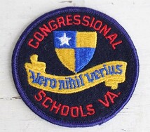 デッドストック★ビンテージ Vero nihil verius CONGRESSIONAL SCHOOLS VA パッチ★ワッペン オールド カレッジ_画像1