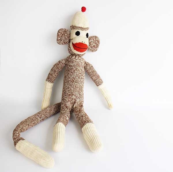 ★Handmade Cap Sock Monkey★Plush Toy D Old Vintage Antique Ragdoll, toy, game, doll, Character Doll, Handmade dolls
