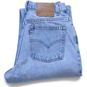 ★00s USA製 Levi'sリーバイス 550 デニムパンツ 10 MIS L★89 オールド ジーンズ テーパード ルーズ ワイド バギー ストーンウォッシュ