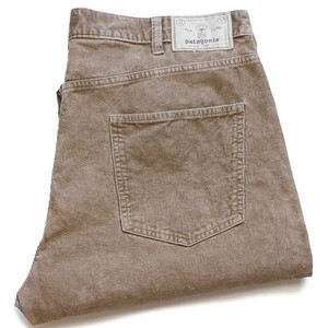 ★patagoniaパタゴニア オーガニックコットン コーデュロイパンツ アッシュタン w38★アウトドア サーフ ストレート ビッグサイズ