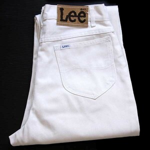 *80s USA производства Lee Lee 302-8310tsu il брюки custom белый 11* Vintage Old конический тонкий распорка 