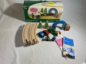 BRIO wooden rail garage set 