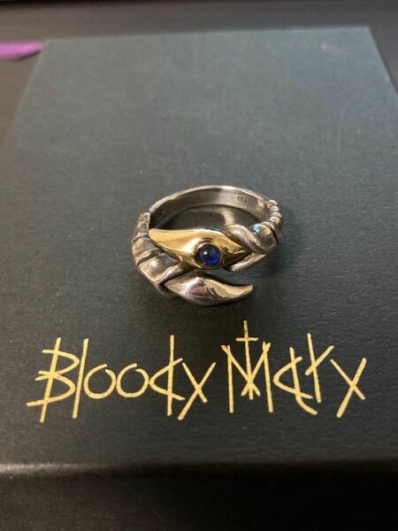 Bloody Mary／ダブルタローンリング K18 サファイア 廃盤品