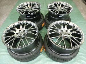 新品 carlsson1/10X BE(5H/114,3)&コンチネンタル DWS 245/45-19 アウトランダー、エクリプスクロス、デリカD5 4本セット