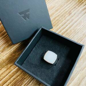 TOM WOOD Tom wood cushion ring white a gate regular price 63,800 jpy 54(13 number corresponding ) postage 520 jpy ~ CUSHION RING White Agate ring 925 box attaching 