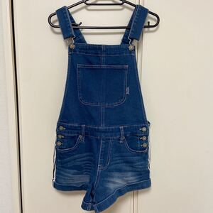 【中古】ショート丈サロペット