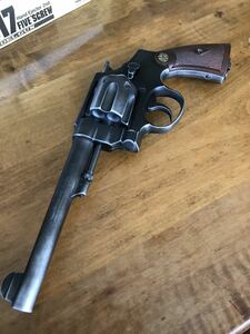 タナカ　ABS樹脂製　SPGマーク有り　S&W M1917 イギリス国軍ver 発火式モデルガン　新品ベース　古美塗装