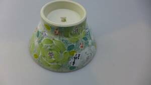 Art hand Auction ★Great deal★Arita ware★New item★Tea bowl★Flower★Green★Hand-painted★Large, tableware, Japanese tableware, rice bowl