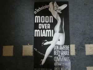 1941年　ハリウッド映画”マイアミの月”　「ポスター」　複製品