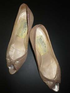  two point successful bid free shipping! P03 Pippipipi lame bronze dress pumps 36 lady's shoes 23.