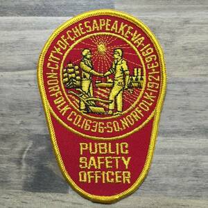 80's デッドストック 企業ワッペン NORFOLK PUBLIC SAFETY OFFICER 民間警備 新品 即決 SETAGAYA BASE 世田谷ベース