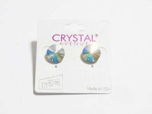  Swarovski Element crystal AB 1.2cm серьги-гвоздики America производства 