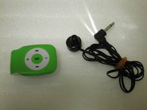 pocket mp3 player light green +earphone used no brandclickpost164 FREESHIPMENT(minimum only)