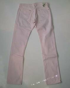 60%OFF (L) Young machine damage skinny denim pants LOVELESS Loveless Young machine youngmachine crash pink white 