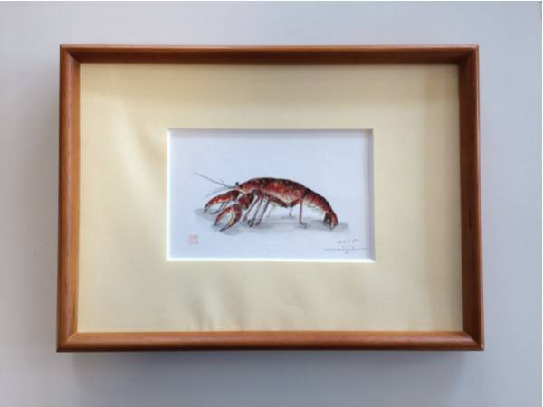 Watercolor painting crayfish animal housewarming gift opening celebration animal hospital waiting room office, painting, watercolor, animal drawing