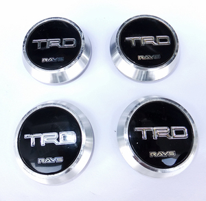 絶版 TRD ホイール キャップ 4個 RAYSレイズ TF2 改 アルミ センター トヨタ86シエンタPRIUSカローラC-HRスープラYARISマークX TOM'S GAZOO