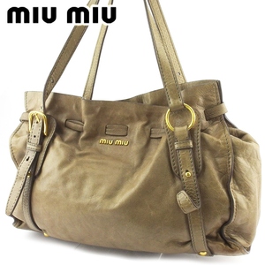 Popular Sale Miu Miu Tote Bag Logo Ladies [Used] T19268, fruit, Mew Mew, others