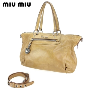 Popular Sale Miu Miu 2WAY Shoulder Bag Heart Motif [Used] T9692, fruit, Mew Mew, others