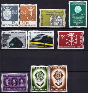 ★オランダ - 1964年 発行記念切手 - 「フローニンゲン大学350年」2種完他 7セット完 未使用(MNH)★ZT-361