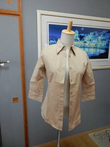 **MICHEL KLEIN( Michel Klein ) lady's 7 minute sleeve shirt blouse **!USED beautiful goods!