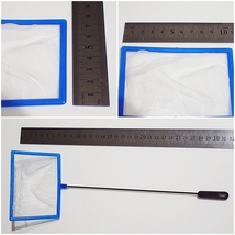 密網 ネット 2個（角型・丸型　2種各1個）　水槽用品 　即決　ミジンコ メダカ　針子　エビ　掃除等用に　 ごみ取り　魚網　玉網 タモ網 _画像5