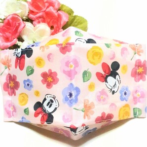 ディズニー フラワーミニーちゃん ピンク 立体インナー 大臣風 ハンドメイド