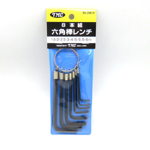 トヨミツ：リング付 六角棒レンチ 1.5mm 2mm 2.5mm 3mm 4mm 5mm 5.5mm 6mm/288-H