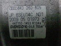 アウディ A4 ABA-8KCDNF 純正 エアコンコンプレッサー DENSO 6SEU14C 447150-1453 8K0260805L 動作確認済 (AC/デンソー_画像2