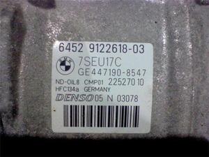 BMW X1 ABA-VL25 25i E84 純正 エアコンコンプレッサー DENSO 7SEU17C GE447190-8547 動作確認済 (AC/デンソー