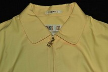 ★新品★DAKS★ダックスゴルフ★ お洒落なレモンイエロー色 フロントジップ春秋物のブルゾン・ジャケット　L_画像7