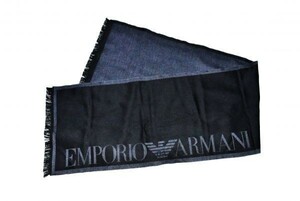 #★エンポリオアルマーニ★お洒落なEMPORIO ARMANIデカロゴ★素敵なダークネイビーグレー上品さと相まって大人っぽさと 洗練さが際立つ一枚