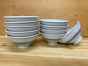 * new goods * Arita ./ blue and white ceramics * 1 psc line / rice bowl /10 piece collection * rice tea cup / break up ./. stone / charge ./. pavilion / meal ./ izakaya pub * unused / our shop stock goods / price cut / commodity explanation please look *