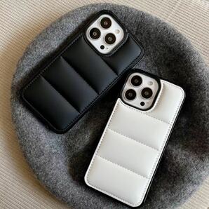 iPhone13 pro ケース ダウンジャケット型 シリコン水洗い可 ブラック