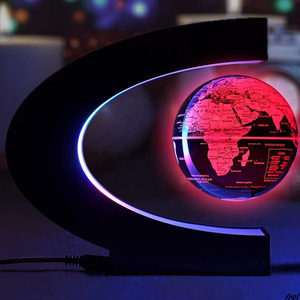 多機能統合グローブ 地球儀 黒 ブラック LEDライト 地球儀ランプ 磁気浮上世界グローブライト 知育玩具 子供 学習ツール