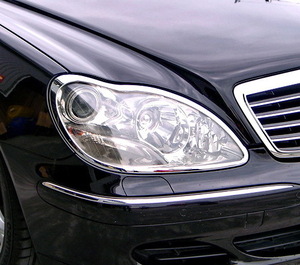  Benz металлизированный передняя фара передняя фара кольцо W220 S320 S350 S430 S500 S500L S600L S55 S55L S63L S65 отделка 