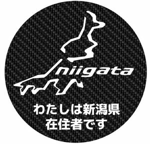 カーボン柄　マグネット　新潟県　都道府県　県内在住　他府県ナンバー　ステッカー　新型　コロナ　ウイルス　嫌がらせ　煽り運転　対策