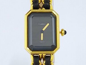 ●シャネル CHANEL プルミエール 腕時計 ブラック文字盤 リューズジャンク[Jコレ]1058