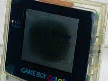 Nintendo 任天堂 GBC 本体 ゲームボーイカラー クリア 液晶難 CGB-001 動作確認済 ジャンク II-220424015_画像2