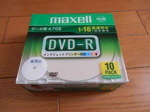 ■maxell■CPRM非対応 DVD－R データ用 4.7GB　CPRM非対応 16倍速対応 インクジェットプリンター対応■10枚PACK*IGAS406