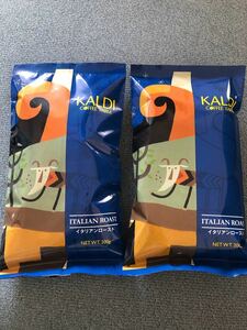 KALDI カルディ コーヒー豆 イタリアンロースト 200g 2袋 コーヒー粉