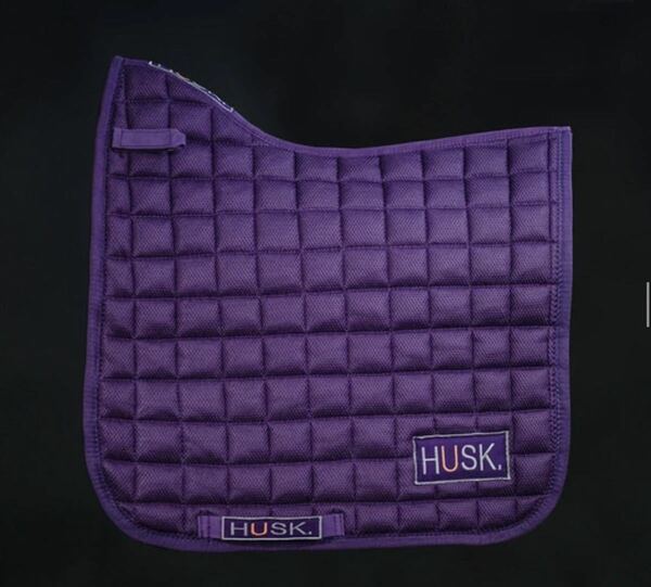 乗馬 イギリス HUSK 馬場用ゼッケン パープル 新品