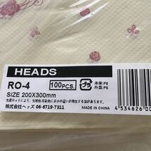 100枚入り HEADS ヘッズ 手提げ袋 ビニール袋 レジバッグ ショッピングバッグ　花柄　ネコポス送料込　_画像2