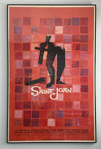 USヴィンテージ1sh 初版『聖女ジャンヌ・ダーク/ Saint Joan 』(1957年) Saul Bassソール・バス art！特注フレーム