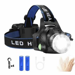 ヘッドライト LED ヘッドランプ 高輝度CREE T6 人感センサー 角度調節
